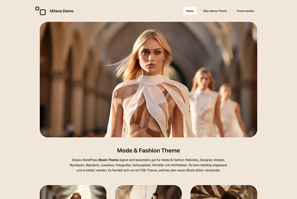 Screenshot Block-Theme Milano