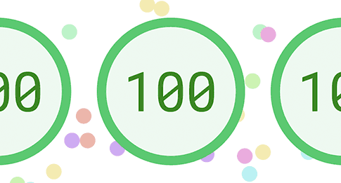 PageSpeed Score 100 mit Feuerwerk