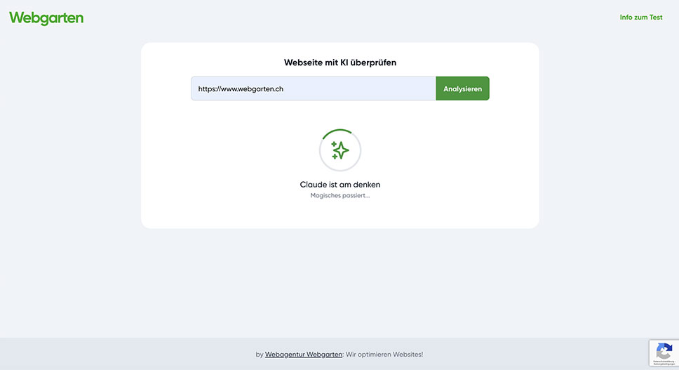 Web-Applikation KI Website-Test