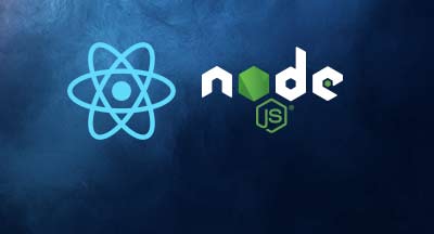 Logos von React und Node.js