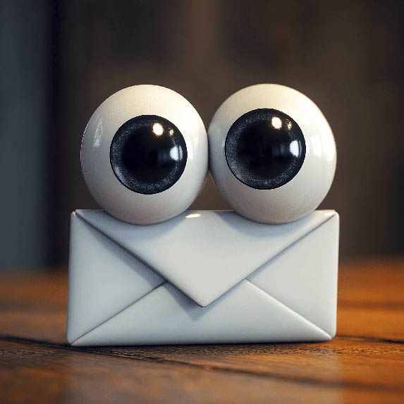 Bild Couvert mit Augen