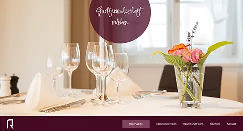 Screenshot Website vom Restaurant Rössli
